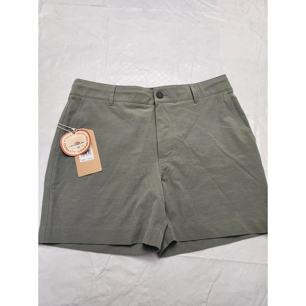 Faherty Shorts Mens 33 Green All Day Short 5 Inseam Stretch Chino Casual Summer
